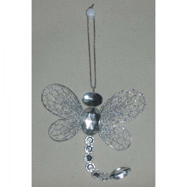 Hanging  clear Jewel  Bead dragonfly