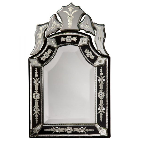 Venetian Table Mirror - Black 