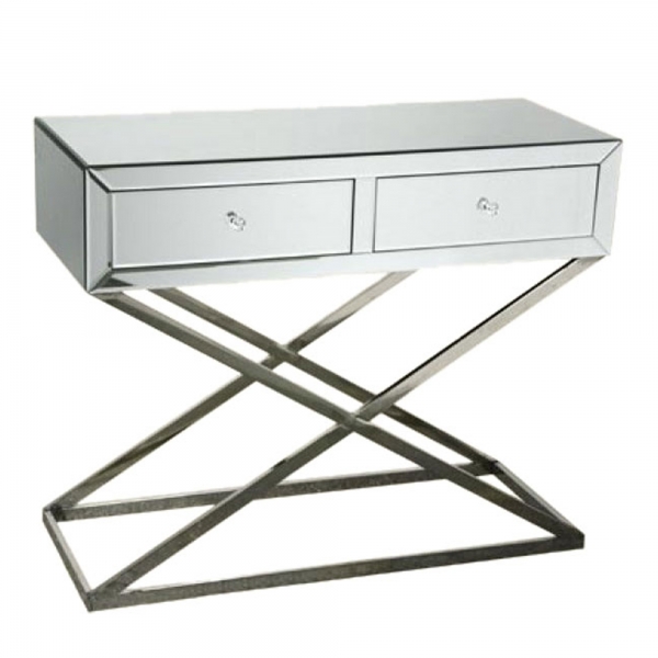 Mirrored Console Table - Silver