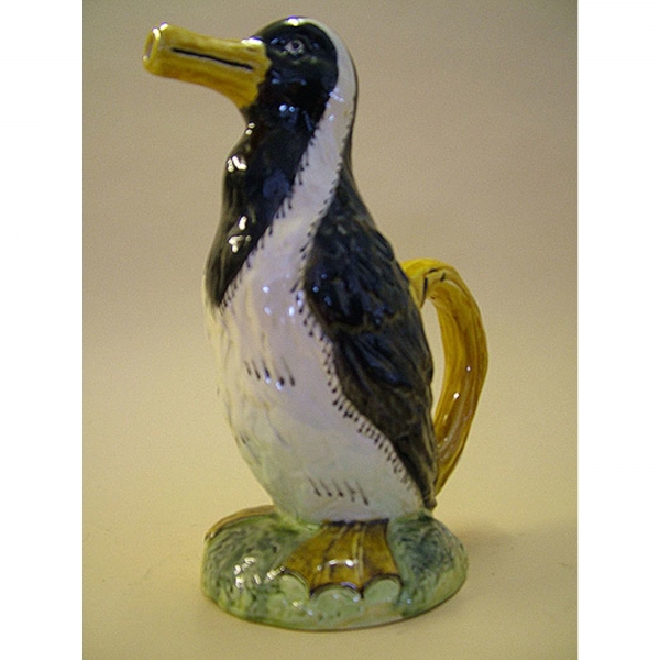In the style of Barbotine Onnaing Ceramic Jug Penquin