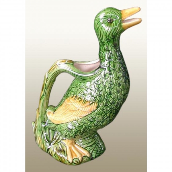 In the style of Barbotine Onnaing Ceramic Jug Duck