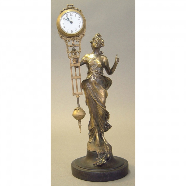 Mechanical Mystery French Lady Clock 
