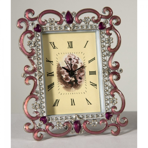 Pink Ornate Clock