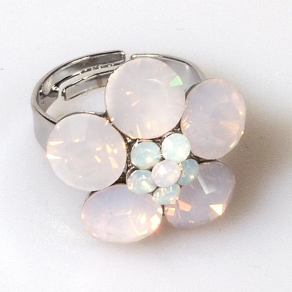Pink Opal Mini Flower Ring