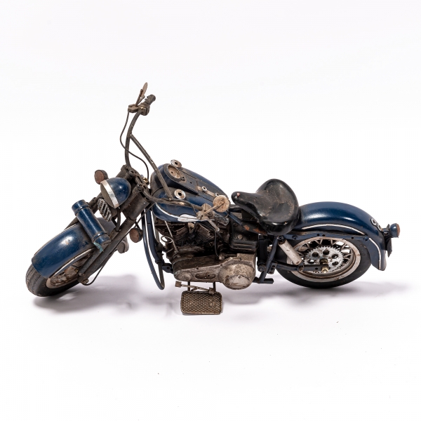 Vintage Blue Motorcycle